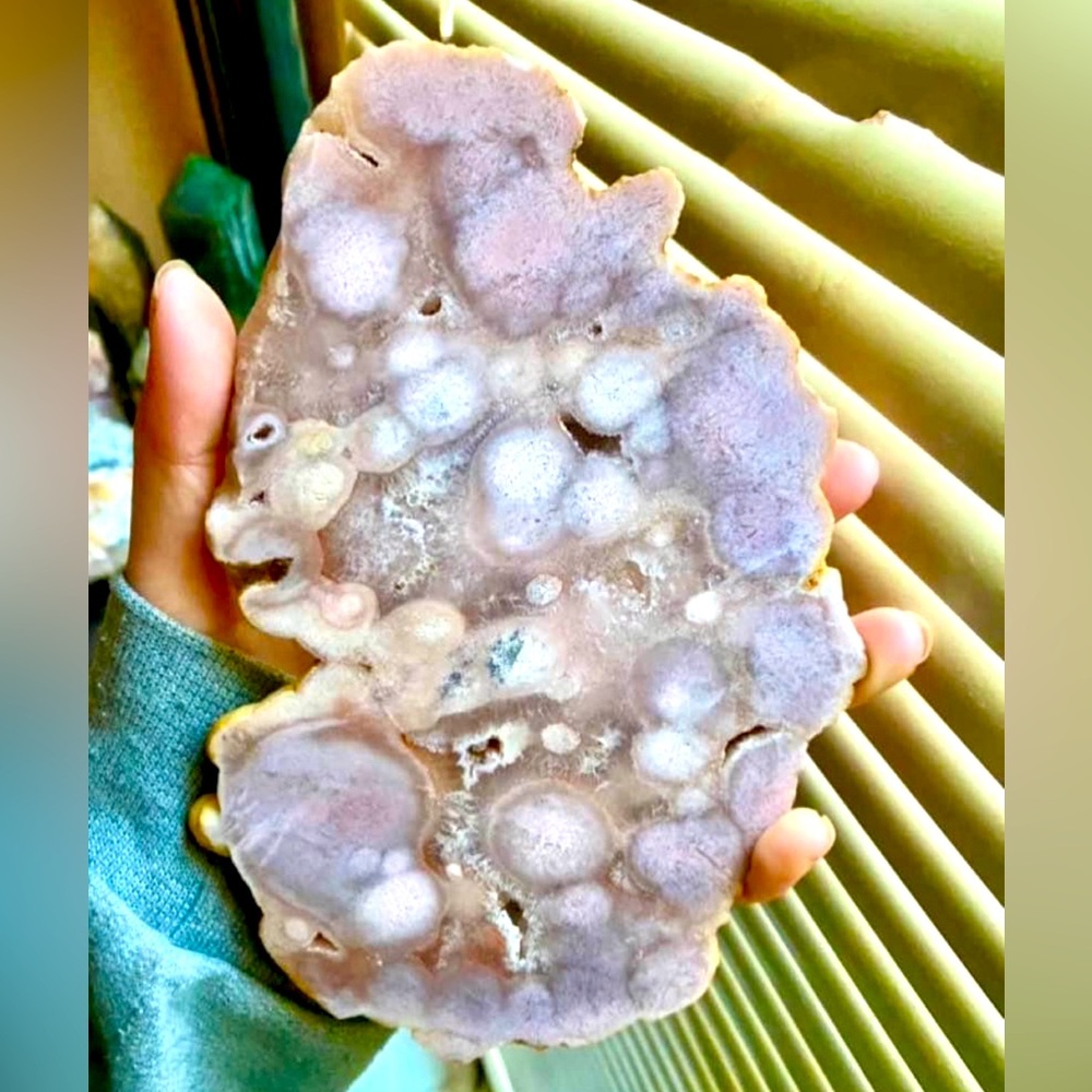 Pink amethyst slab